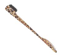 LOORGVEL Pinceau Cosmétique pour Sourcils Double Embout Taille Compacte Brosse Sourcils Multifonction Imprimé Léopard Outil de Maquillage Voyage et Coiffure