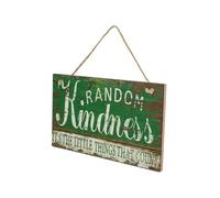 LOORGVEL Plaque Bois Suspendue Décorative Porte Bureau Panneau Mural Bois Vert Accessoire Bureau Inspirant pour Bar Café Restaurant