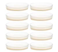 LOORGVEL Plaques d'Agar Pré-Coulées 9 CM Lot de 10 Boîtes de Petri avec Gélose Tsa Nutritive Milieu de Culture Microbiologique Prêt à L'Emploi pour Laboratoire Culture Cellulaire et