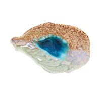 LOORGVEL Plateau Porcelaine Style Coquille Dhuître Grand Plateau de Service pour Fruits et Desserts Assiette Décorative Irrégulière pour Maison Restaurant et Famille Cadeau Pratique et