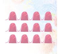 LOORGVEL Pochettes à Bijoux en Peluche Rose 10x12 Cm Lot de 50 Paquet à Cordon de Serrage Pratiques pour Présents Mariage Voyage Fête Emballage Élégant