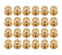 LOORGVEL Poignées de Tiroir Rondes en Alliage Lot de 24 sets de Boutons D’Armoire Dorés 12X10X12 MM Poignées de Commode Vis Adaptées Meubles la Cuisine Salle de Bain et Bureau