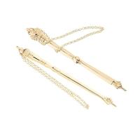 LOORGVEL Pointeur de Lecture Biblique Outil D’aide Lecture et Guidage Présent Bar Mitzvah en Alliage de Zinc Doré 2pcs, Accessoire Portable Élégant pour Torah et Bible