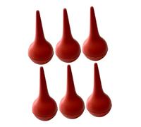 LOORGVEL Poire Auriculaire et Nasale pour Bébé 6 Pièces Ampoule en Caoutchouc Rouge Nettoyage Nasal Doux Aspiration Mucus Accessoire Hygiène Bébé Kit Soin