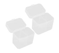LOORGVEL Porte-Coton 2 Pièces Couvercle, Design Compact et Solide, Adapté pour Accessoires Nail Art et Utilisation Quotidienne