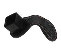 LOORGVEL Porte-Craie de Queue de Billard en Cuir Véritable Noir Accessoire Professionnel Portable Clip Magnétique Compatible Craies Standard Outils pour Tables de Billard