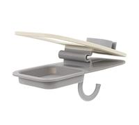LOORGVEL Porte Gobelet Bureau Clip Robuste Gris Blanc Support Boisson Pratique pour Bureau et Maison Organiseur Tasse Déversement Adaptable Au Bord de Table