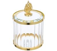 LOORGVEL Pot à Bijoux Cristal Portable avec Couvercle Hermétique, Bocal de Rangement Créatif en Cristal et Plastique, pour Bureau ou Comptoir