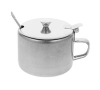 LOORGVEL Pot à épices moderne servir pendant la nuit pot de condiment mélanger pimenter récipient à épices avec cuillère sucriers de cuisine Acier inoxydable