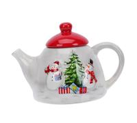 LOORGVEL Pot à Lait Céramique de Noël Théière Simple pour Cuisine et Restaurant Pichet Multifonction pour Jus Bière Thé Glacé et Lait Verseuse avec Bec Élargi Cadeau Créatif pour
