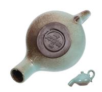 LOORGVEL Pot de Fontaine Céramique Circulante pour Aquarium Décoration de Bureau Favorise Un Environnement Sain pour Poissons et Plantes Facile à Entretenir Design Théière Unique pour Salon