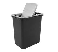 LOORGVEL Poubelle Encastrée Cuisine 3 Pièces avec Couvercle Basculant en Acier Inoxydable Poubelle de Plan de Travail Intégrée Gestion Hygiénique des Déchets pour Maison et Bureau