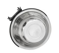 LOORGVEL pour Chien Acier Inoxydable Suspendue Renversement Coupe Robuste pour Eau et Nourriture Facile à Installer Résistante Rouille Adaptée Aux Cages et Niches