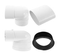 LOORGVEL Raccord de Bride Décalée pour Toilettes en PVC Renforcé Coude 110 MM Plat Kit de Rallonge 1 Pièce Connecteur Étanche pour Évacuation Wc Adapté pour Réparation et Rénovation