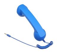 LOORGVEL Récepteur Téléphonique Rétro avec Contrôle du Volume de Bruit et Compatible Appareils Combiné Portable Antiradiations Bleu Ajustable