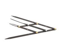 LOORGVEL Règle en Acier Inoxydable pour Sourcils, Légère et Facile à Utiliser, Mesure Précise Selon le Nombre D'or pour Sourcils et Lèvres, Noire
