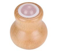 LOORGVEL Roller de Massage Visage Jade et Bois Outil de Soin Facial Portable Refroidissant Anti-poches et Raffermissant Massage Apaisant pour Visage Cou et Muscles Compact et Résistant