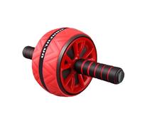 LOORGVEL Roue Abdominale Double Roue pour Entraînement Complet Du Tronc Équipement de Musculation pour Hommes et Femmes Accessoire Fitness Rouge