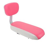 LOORGVEL Selle de Vélo Rembourrée en Mousse avec Dossier Coussin Confortable pour VTT et Vélo Urbain Siège Arrière Épais Blanc et Rose Amortisseur Antichoc pour Longues Distances