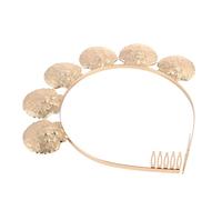 LOORGVEL Serrage-Tête en Alliage Doré Coquillages Décoratifs Bandeau de Vacances en Coquillages Métalliques Accessoire Cheveux pour Fêtes et Anniversaires Coiffe Légère et Résistante