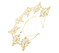 LOORGVEL Serrage-tête Rétro Doré en Fer Fait Main pour Mariage Classique et Bal, Accessoire de Coiffure Chic Créant de Magnifiques Coiffures Vintage