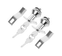 LOORGVEL Serrure Caisse Monnaie en Alliage D’aluminium Argentée, Verrou de Sécurité pour Coffre Électrique et Coffret, avec Clé, 1 Set