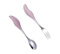 LOORGVEL Set de Couverts Inox Créatif Acier Multifonction pour Dessert Café Portable Fourchette et Cuillère Légère pour Usage Quotidien et Cadeau