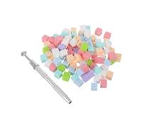 LOORGVEL Set Éponges à Ongles Miniatures Réutilisables avec Stylo Attrapeur Blocs Doux Non Pelucheux pour Dégradés Outil Manucure Portable pour Salon et Usage Domestique
