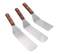 LOORGVEL Set Pelle Acier Inoxydable avec Manche Antidérapant et Chaleur Ustensile de Cuisson pour Maison Restaurant et Buffet