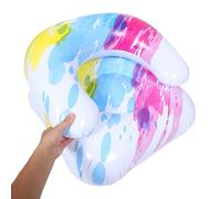 LOORGVEL Siège Gonflable pour Tout-Petit en PVC Épais Chaise Colorée Dossier Ergonomique Portable et Légère pour Intérieur et Extérieur Chaise D’Assise Confortable et Facile à