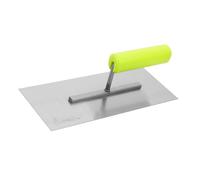 LOORGVEL Spatule Acier Inoxydable pour Enduit Taloche de Finition Résistante et Ergonomique avec Manche Plastique Outil pour Travaux de Plâtrage