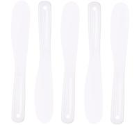 LOORGVEL Spatules en Silicone Blanc pour Application et Test de Lotion pour Masque Facial Lot de 5 Cuillères à Crème pour Usage à Domicile Voyage