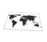 LOORGVEL Sticker Mural Carte Du Monde Minimaliste Contour Décoration Murale pour Chambre et Salon Autocollant Vinyle Amovible pour Intérieur