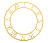 LOORGVEL Sticker Mural Élégant et Polyvalent Acrylique Chiffres Romains Miroir Rond Facile à Nettoyer pour Horloge pour Salon et Entrée