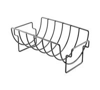 LOORGVEL Support Barbecue Noir Étagère Pratique pour Grillades Extérieures Rack Multifonction pour Viande Poulet et Steak Accessoire Indispensable pour Barbecue Plein Air