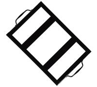 LOORGVEL Support pour Plaque de Sel en Acier Inoxydable Noir, Porte-Bloc de Cuisson Résistant au Feu pour Barbecue Cuisine en Plein Air, pour Grillades et Camping, 1 Pièce