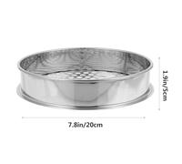 LOORGVEL Tamis en Acier Inoxydable 20 Cm pour Jardinage, Tamiseur De Sol Et Tamis à Boue Trous Ronds De 10 Mm, Filet Filtrant Solide pour Affiner Terre Et Compost en Extérieur