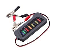 LOORGVEL Testeur de Batterie Numérique avec LED Clignotante Analyseur Alternateur et Contrôle État Batterie Voiture et avec Pinces Crocodile