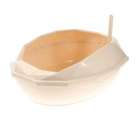 LOORGVEL Toilette pour Chat Semi Fermée Éclaboussures avec Abattant et Pelle Bac à Litière à pour Intérieur et Appartement Couleur Aléatoire Couleur Aléatoire