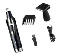 LOORGVEL Tondeuse Électrique Nez et Barbe pour Hommes Lame Acier Inoxydable Antirouille Rechargeable et Compacte Coupe Précise des Poils Nasaux et Oreilles Facile à Transporter