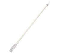 LOORGVEL Tringle à Rideaux Aluminium Blanche avec Poignée Filetée Baguette Ouverture pour Stores et Rideaux Verticaux Tige Manuelle Résistante sans Perçage Accessoire pour Tirage Facile