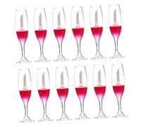 LOORGVEL Tube De Brillant à Lèvres Vide 12 Pcs 8 Ml Mini Format En Plastique Rouge, Flacon Brillant à Lèvres Rechargeable Pour Maquillage Professionnel Et Usage Personnel