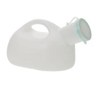 LOORGVEL Urinoir pour Hommes Grand Flacon 2000 Ml en Plastique Blanc Bouchon Étanche, Bouteille D’urine Portable Pratique pour Voyages, Camping et Usage Nocturne