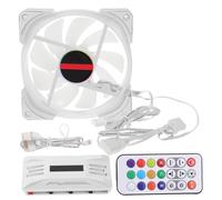 LOORGVEL Ventilateur Boîtier PC Rgb Double Anneau Ultra Cooling Fan avec Contrôleur Argb Ventilateur Refroidissement CPU Durable Blanc