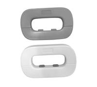 LOORGVEL Verrou de Sécurité pour Garçon et Filles Blanc 2 Pièces en Abs, Facile à Installer Ouvrir, Design Double Bouton pour Porte de Placard et Réfrigérateur