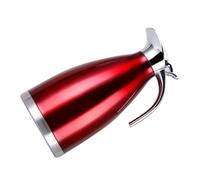 LOORGVEL Verseuse Inox Rouge Bouteille Thermique Sous Vide pour Boissons Chaudes Pot Multi Usages sans Odeur Surface Lisse et Étanche Café et Thé Maison