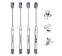 LOOTICH 250N Hydraulique Ressort Piston Vérin à Gaz Amortisseurs pour Porte Armoire Meuble de Cuisine Abattant Pneumatique Soutien Charnière Ouverture Douce Paquet de 4