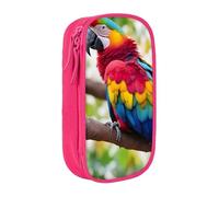 Lootpe Fantastique trousse à crayons avec plumes de perroquet, sac de rangement, grande capacité, trousse à crayons portable avec fermeture éclair