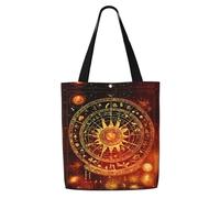 Lootpe Gears Clock Bronze Century Print Sacs d'épicerie réutilisables, sac fourre-tout en polyester, sacs à main décontractés, sac de courses pliable pratique.