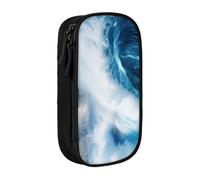 Lootpe Grande trousse à crayons avec fermeture éclair Motif vague de l'océan